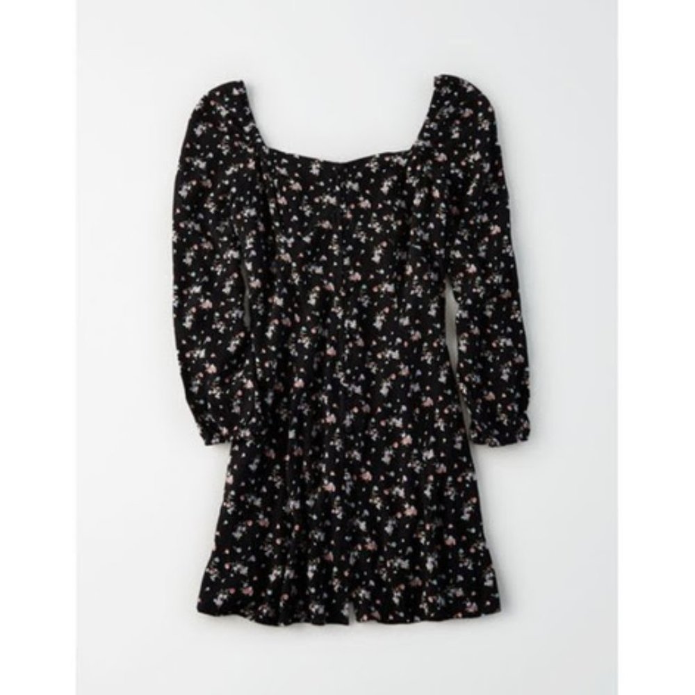 American Eagle AE Printed Long Sleeve Mini Dress - Size Medium